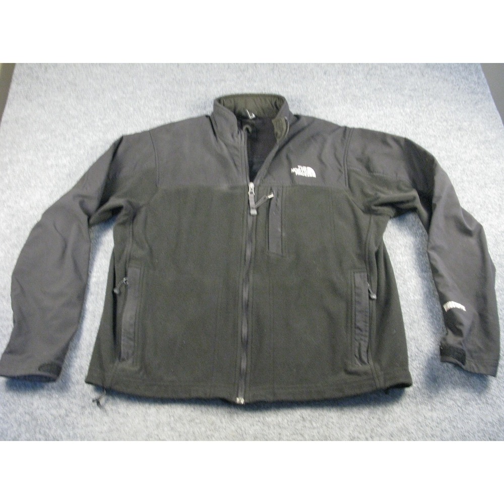 The North Face Mens‎ Fleece Jacket Black Full Zip Outdoor Hiking Apex Bionic L